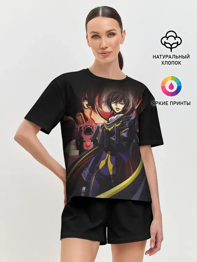 Женская пижама с шортами с принтом «Code Geass — Code Geass_8»