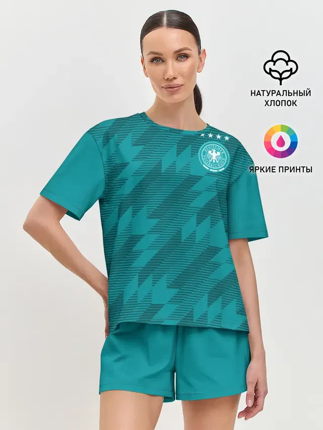 Женская пижама с шортами с принтом «Germany away WC 2018»