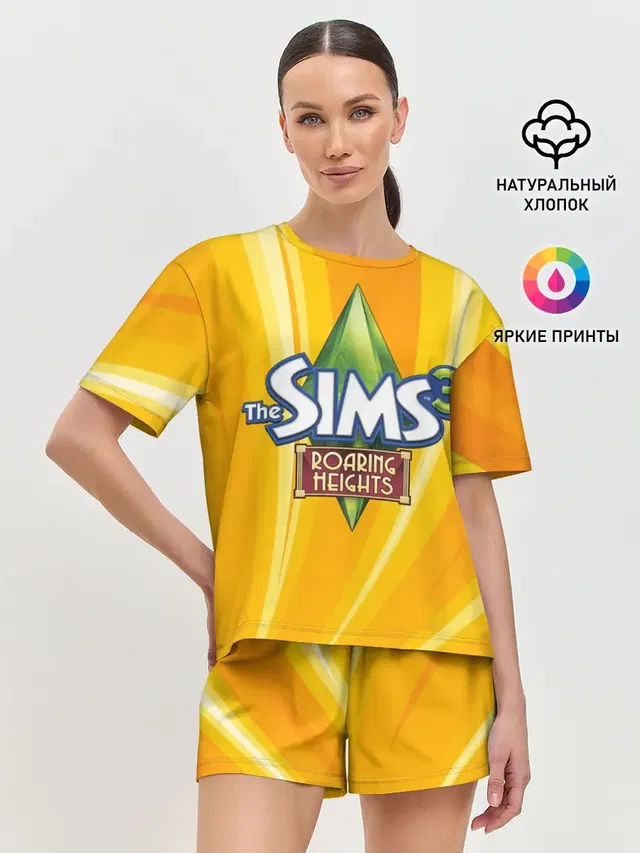 Женская пижама с шортами с принтом «The Sims»