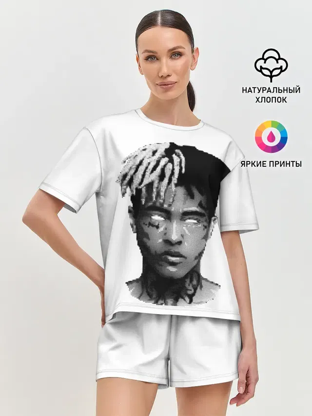 Женская пижама с шортами с принтом «Зарубежные — TENTACION»