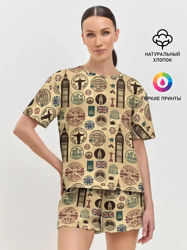 Женская пижама с шортами