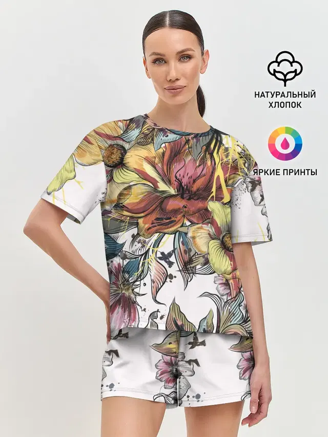 Женская пижама с шортами