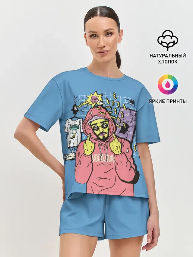 Женская пижама с шортами