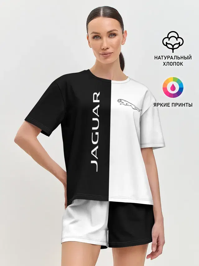 Женская пижама с шортами с принтом «Jaguar»