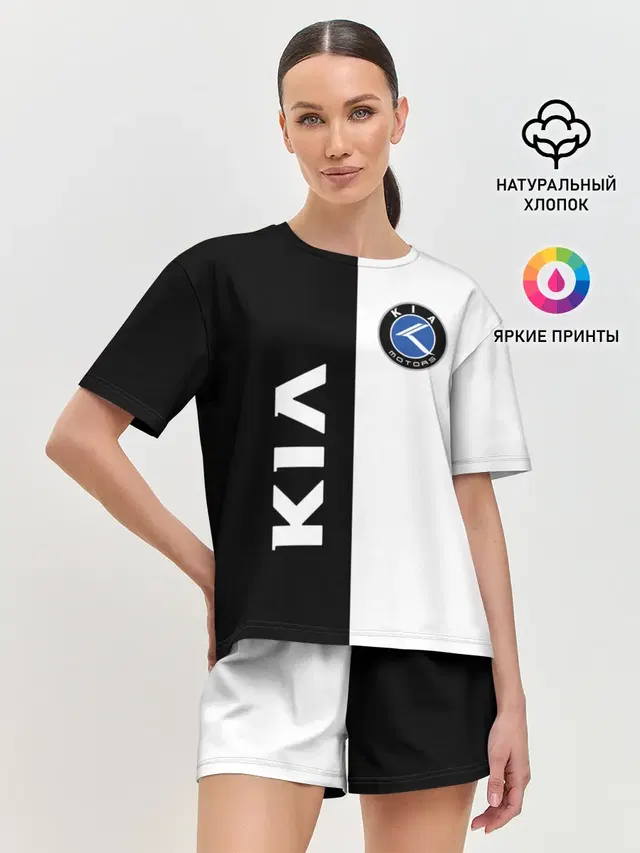 Женская пижама с шортами с принтом «KIA — Kia Motors»