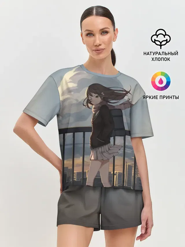 Женская пижама с шортами