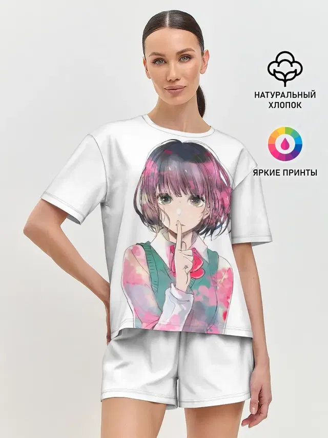 Женская пижама с шортами с принтом «Kuzu no Honkai»