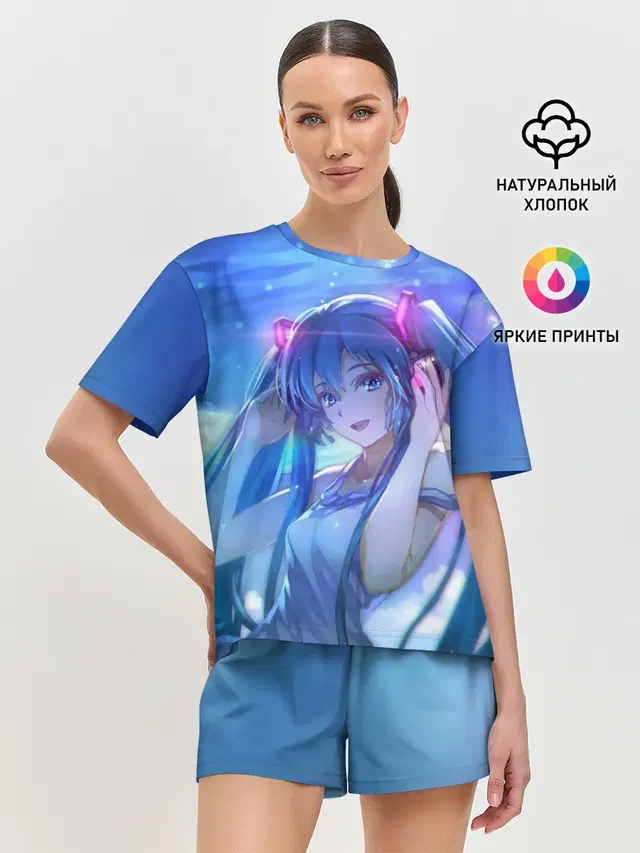 Miku на фоне космоса