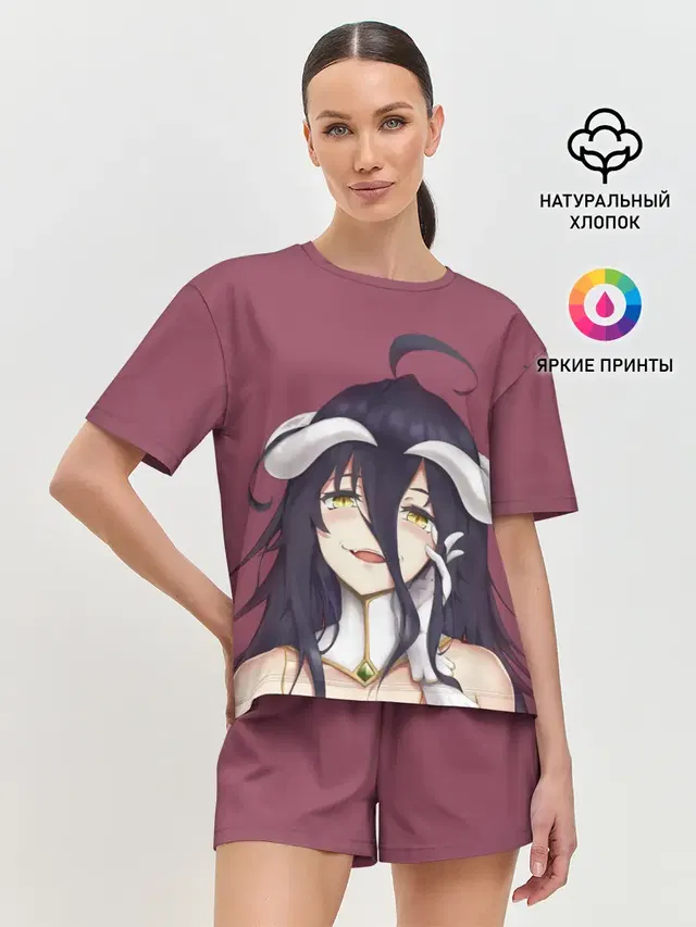 Женская пижама с шортами с принтом «Overlord — Albedo Overlord»