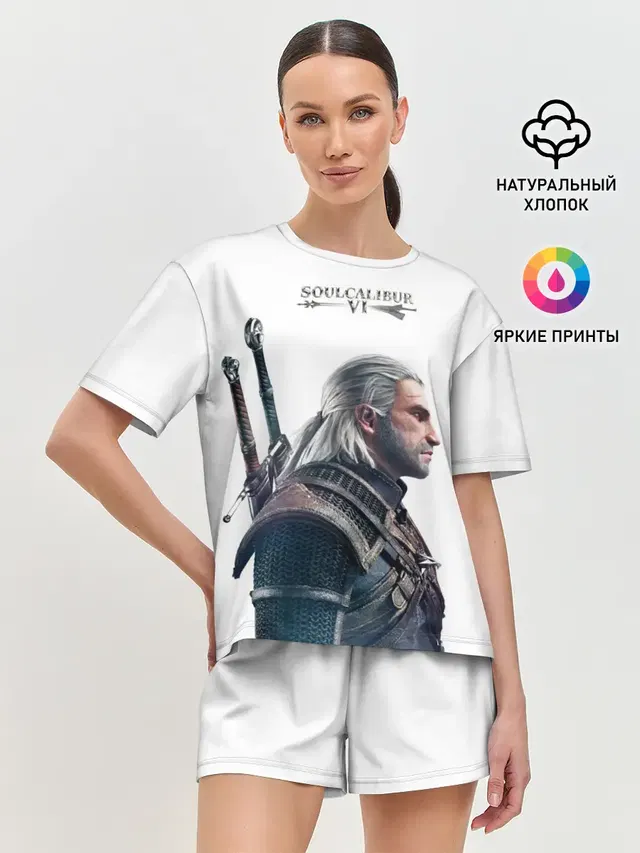 Женская пижама с шортами с принтом «Soulcalibur VI»