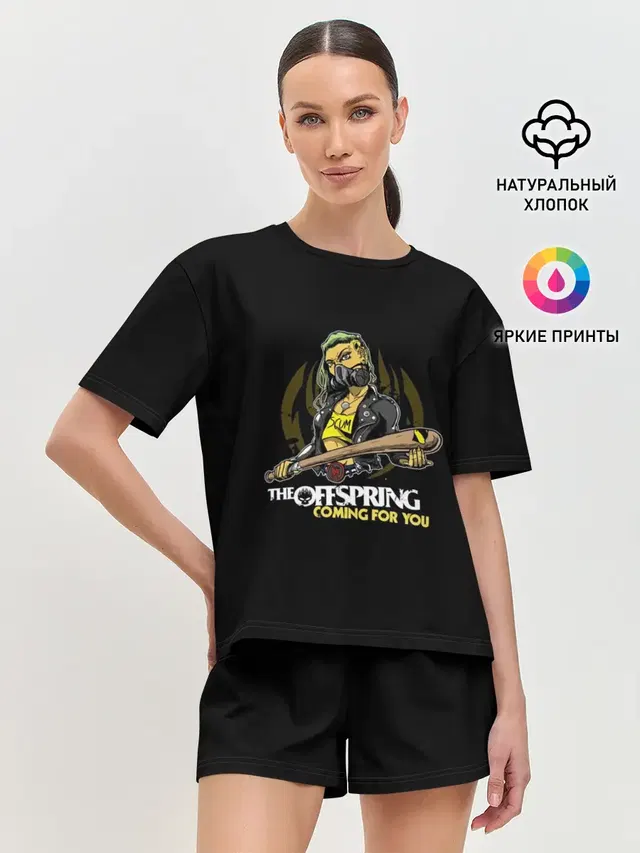 Женская пижама с шортами с принтом «Offspring — The Offspring, coming for you»