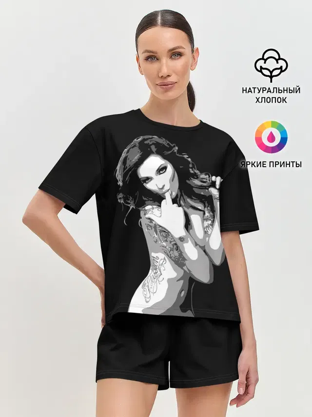 Женская пижама с шортами
