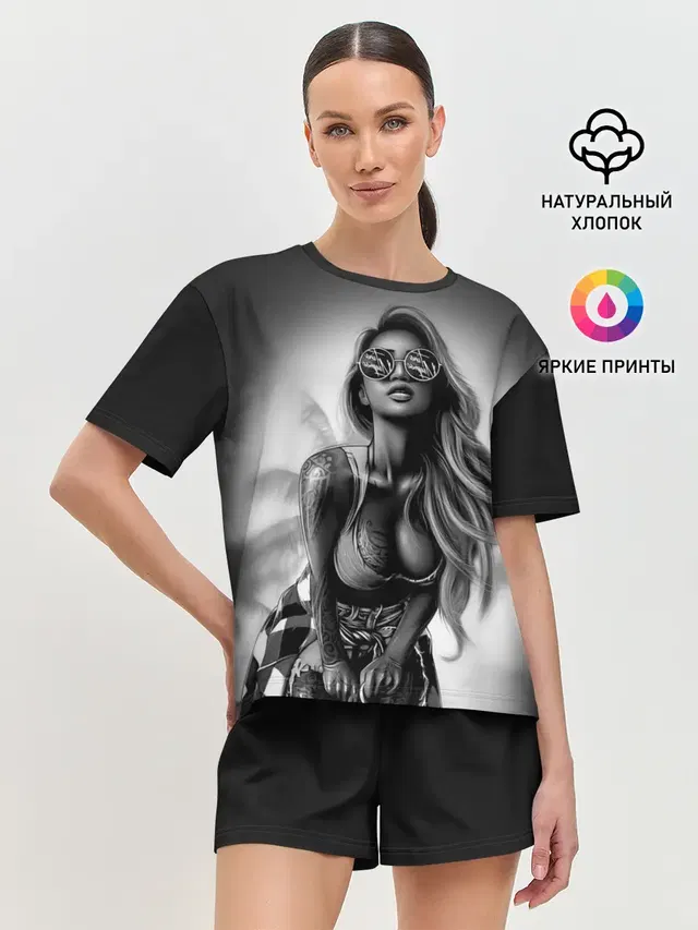 Женская пижама с шортами