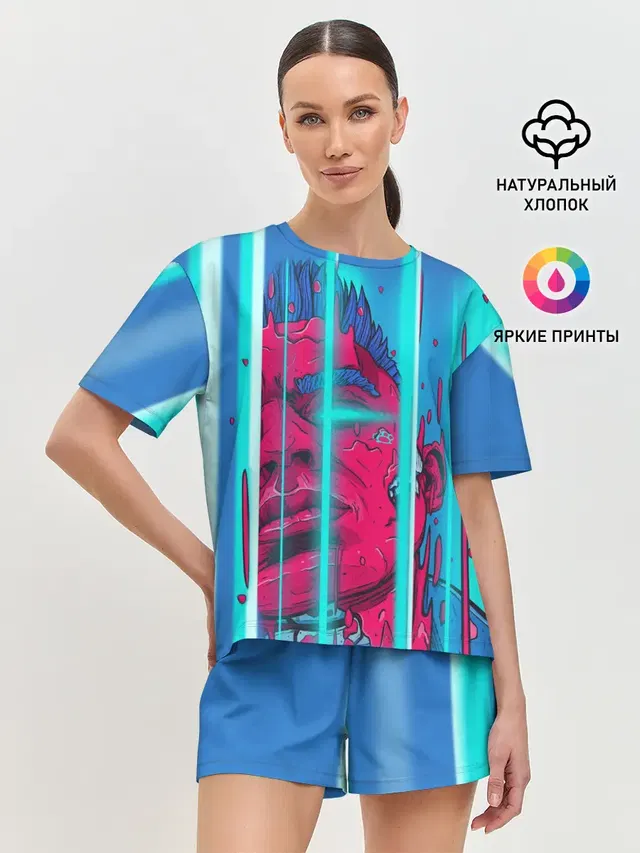 Женская пижама с шортами