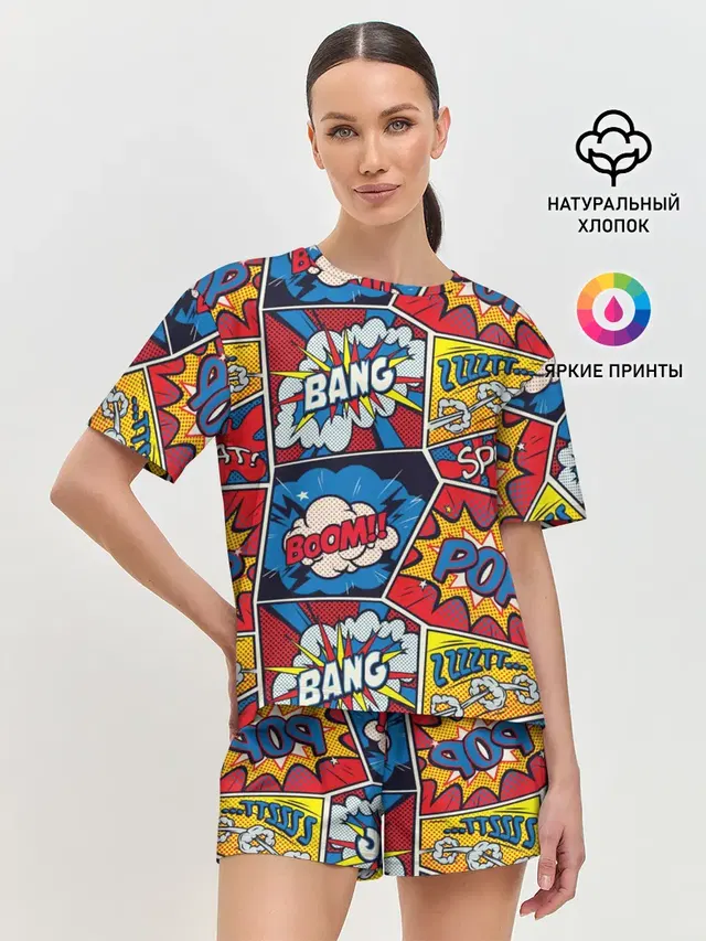 Женская пижама с шортами