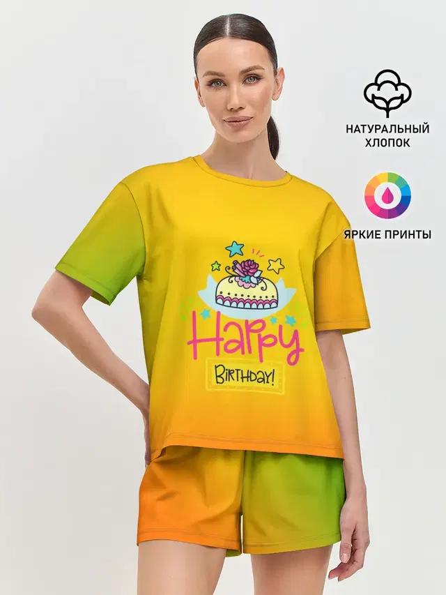 Женская пижама с шортами