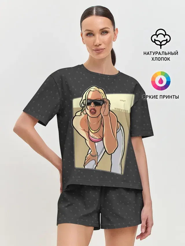 Женская пижама с шортами