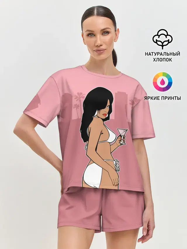 Женская пижама с шортами