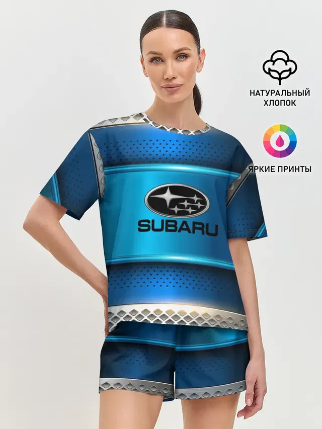 Женская пижама с шортами с принтом «SUBARU sport collection»