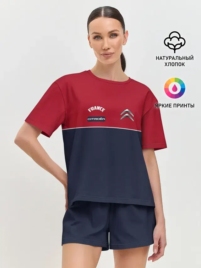 Женская пижама с шортами с принтом «Citroen»