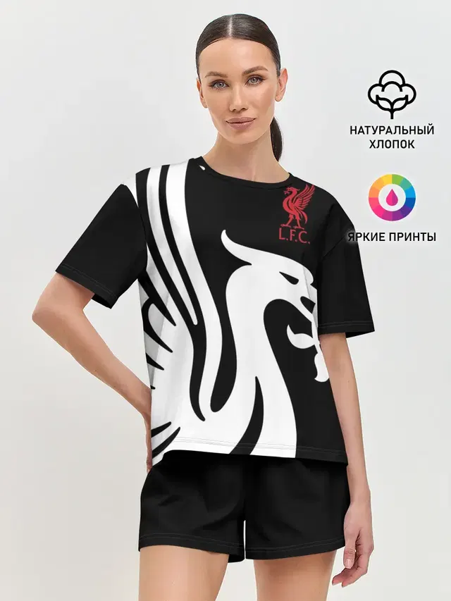 Женская пижама с шортами с принтом «Liverpool Exclusive»
