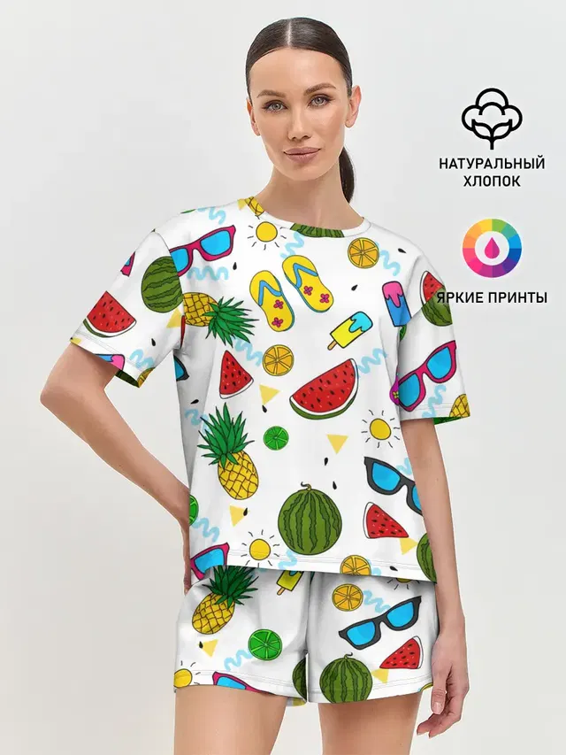 Женская пижама с шортами