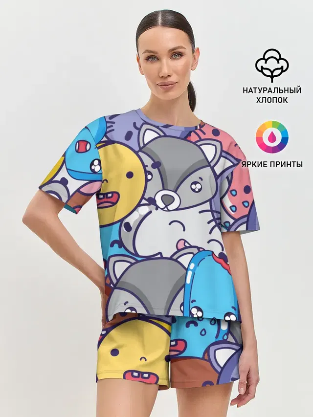 Женская пижама с шортами