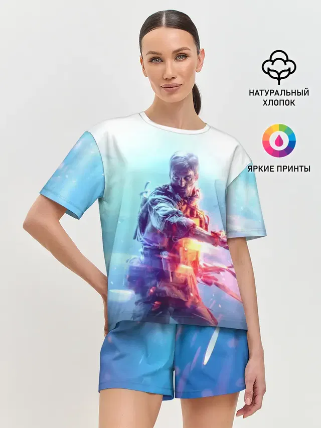 Женская пижама с шортами