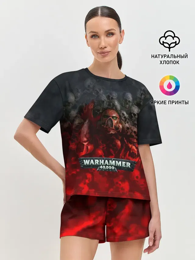 Женская пижама с шортами с принтом «Ork — Warhammer 40000: Dawn Of War»