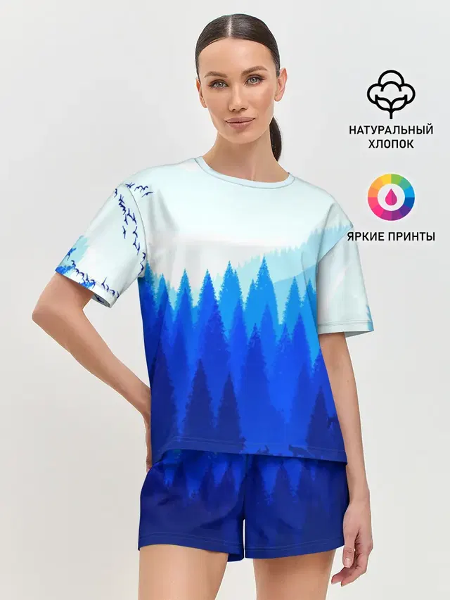 Женская пижама с шортами