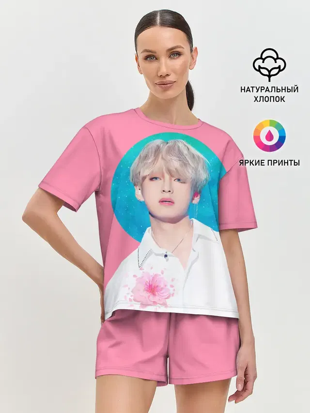 Женская пижама с шортами с принтом «BTS — V»
