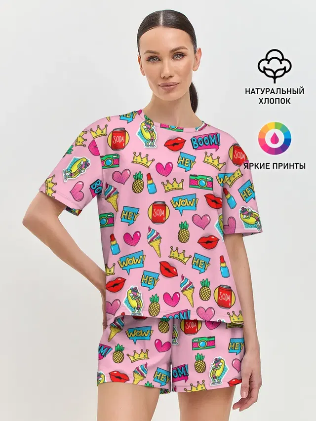 Женская пижама с шортами