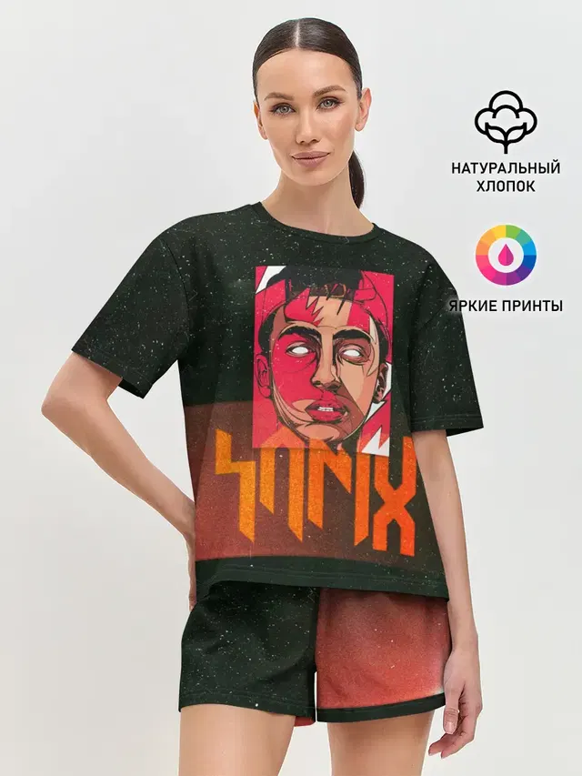 Женская пижама с шортами с принтом «Yanix — Яникс»