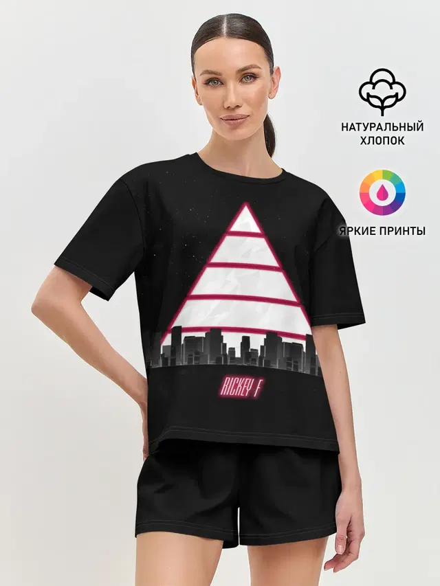 Женская пижама с шортами с принтом «Rickey F — Triangle»