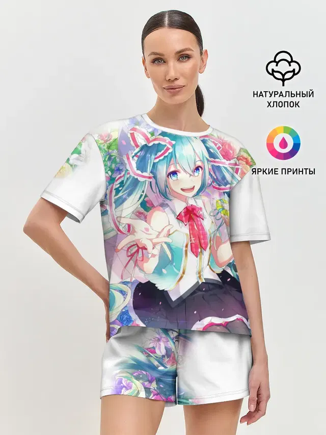 Женская пижама с шортами