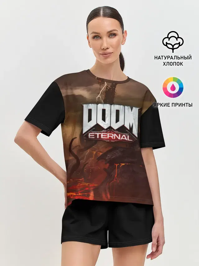 Женская пижама с шортами
