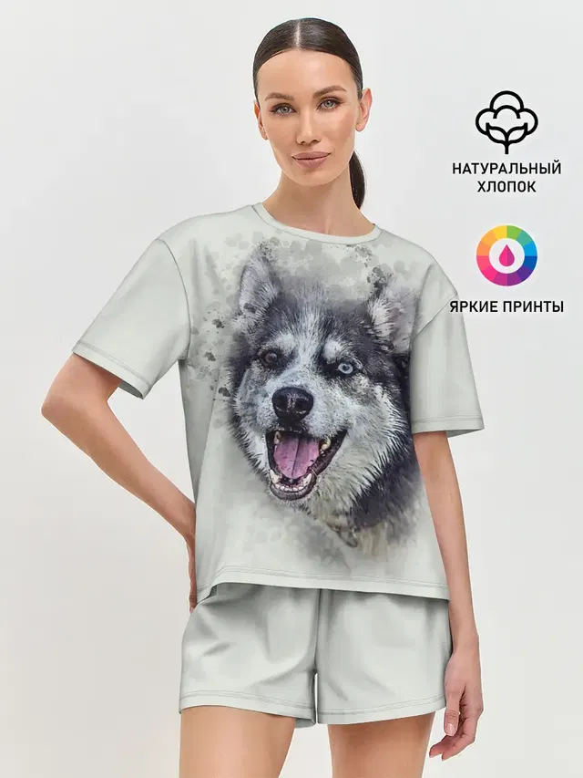 Женская пижама с шортами