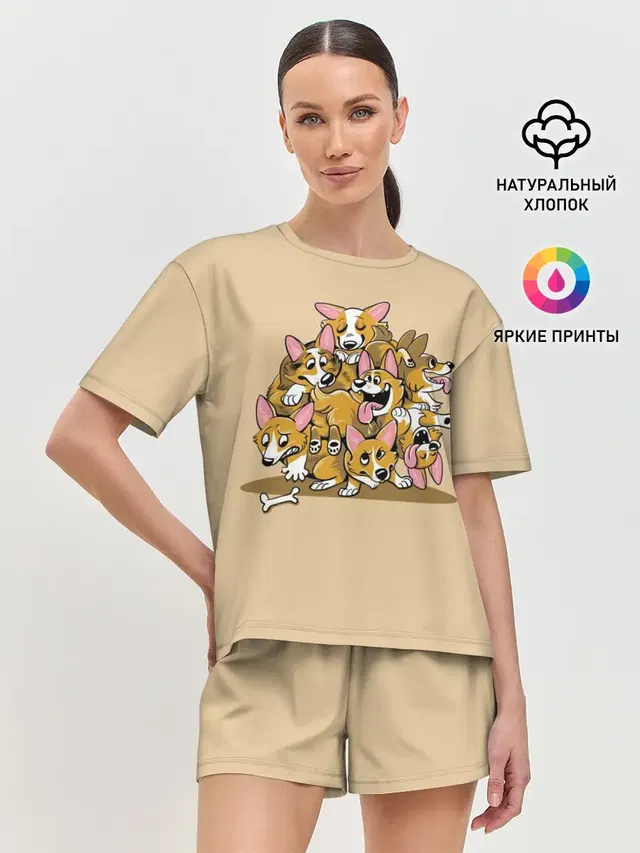 Женская пижама с шортами