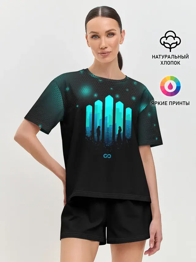 Женская пижама с шортами с принтом «The 100»