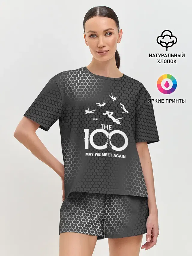 Женская пижама с шортами с принтом «The 100»