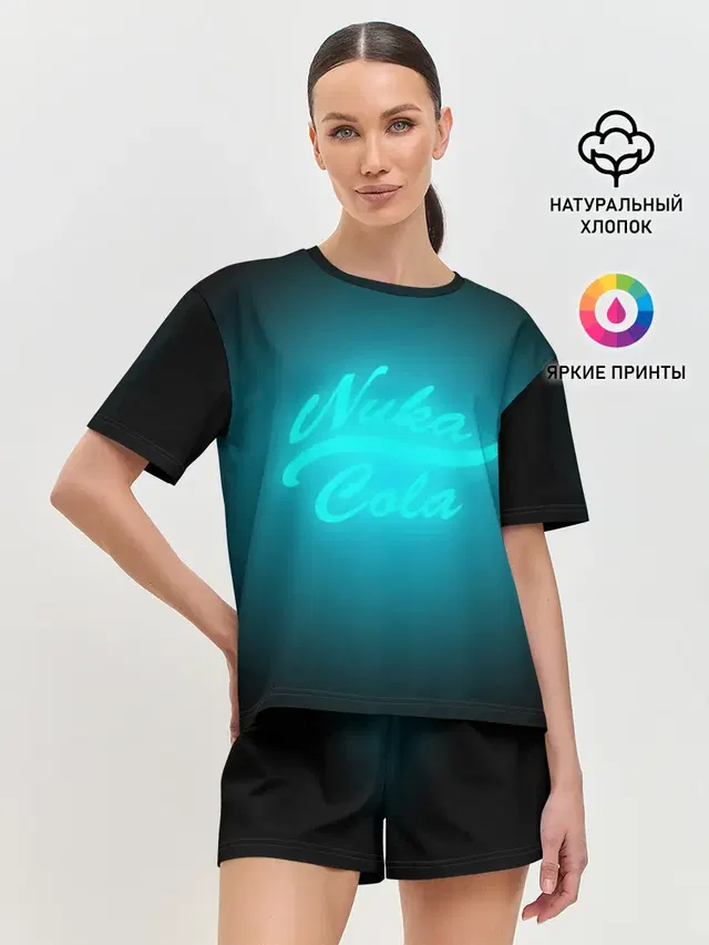 Женская пижама с шортами с принтом «Quantum Jones Soda»
