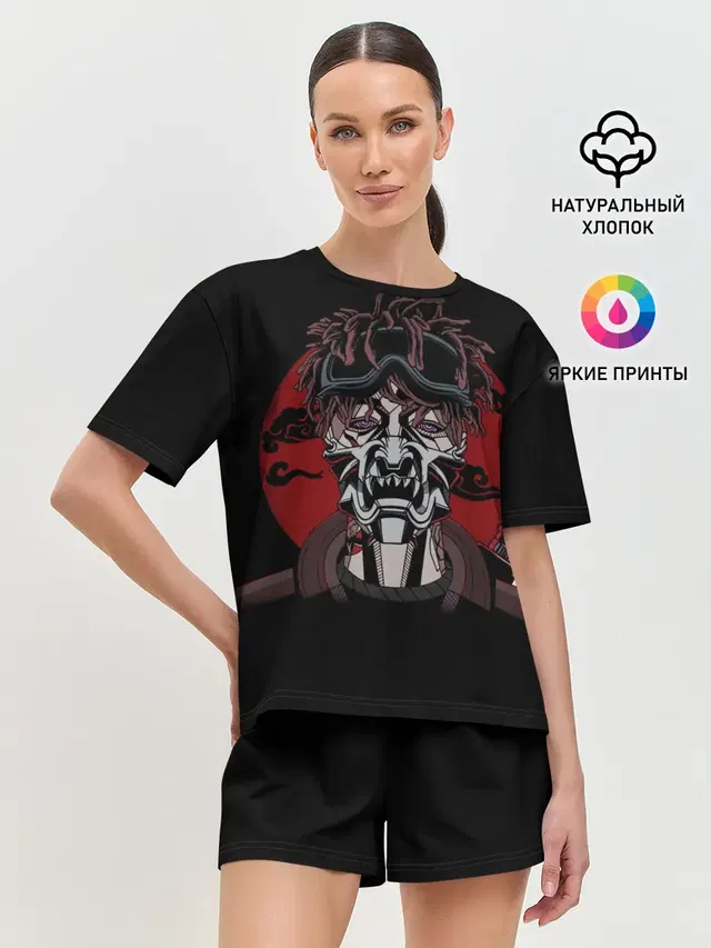 Женская пижама с шортами с принтом «Scarlxrd»