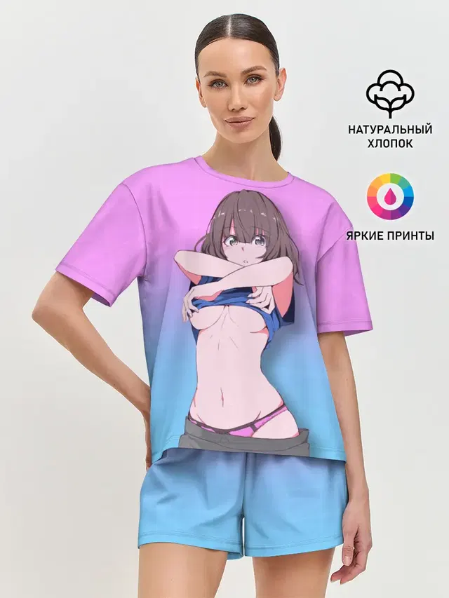 Женская пижама с шортами
