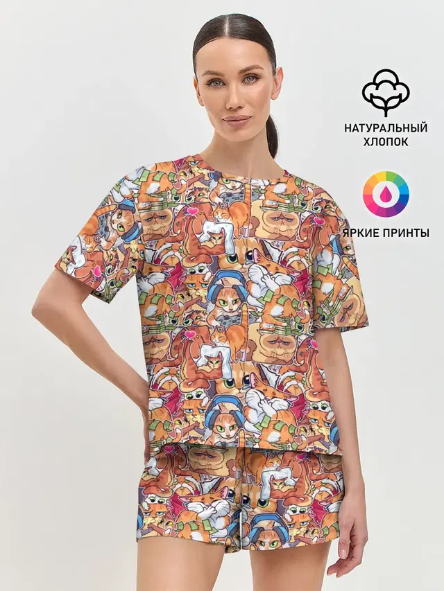 Женская пижама с шортами