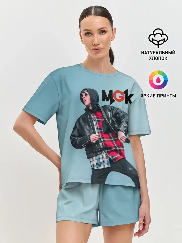 Женская пижама с шортами с принтом «Machine Gun Kelly»