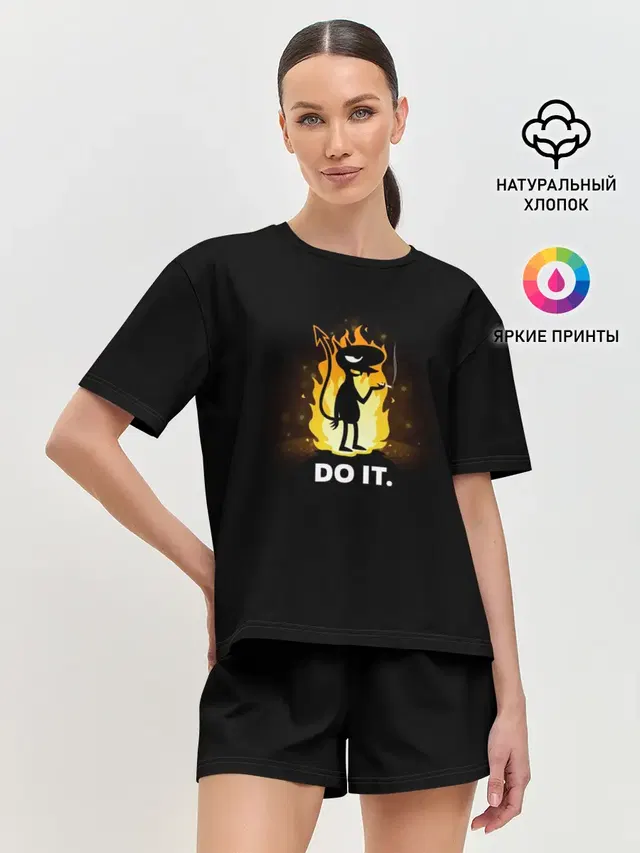 Женская пижама с шортами с принтом «Разочарование — Disenchantment. Do it»