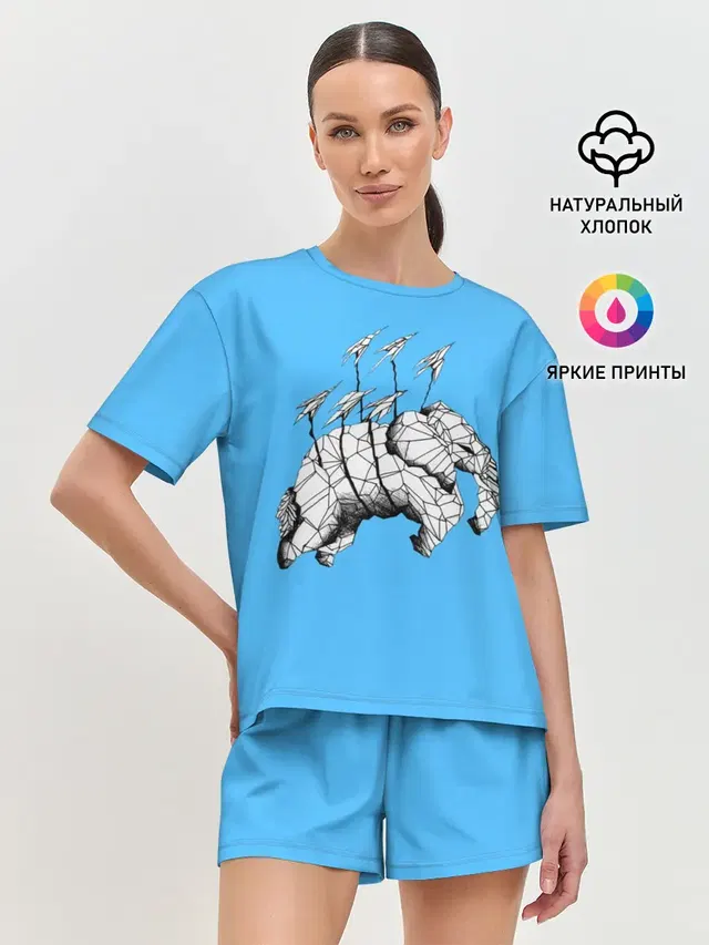 Женская пижама с шортами