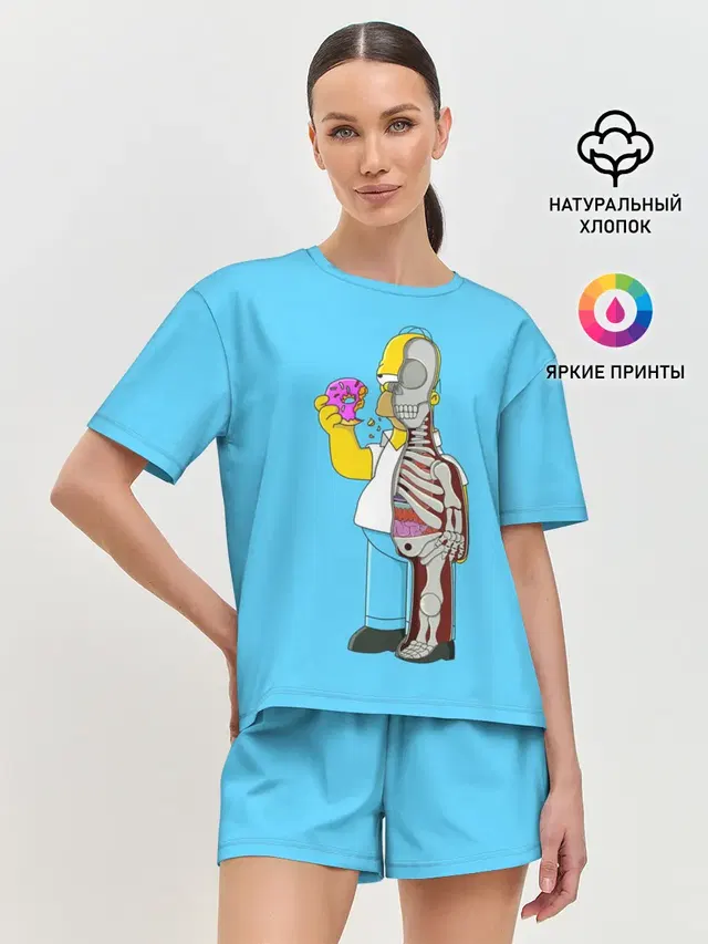 Женская пижама с шортами