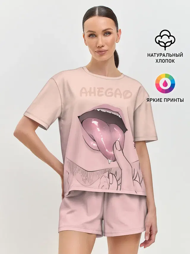 Женская пижама с шортами с принтом «Yummy»