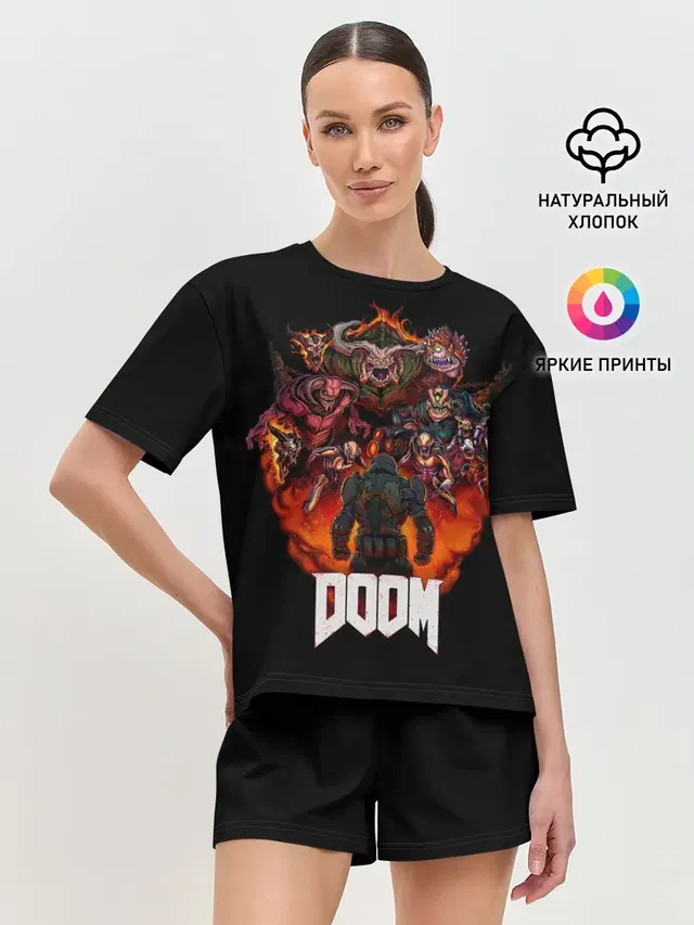 Женская пижама с шортами